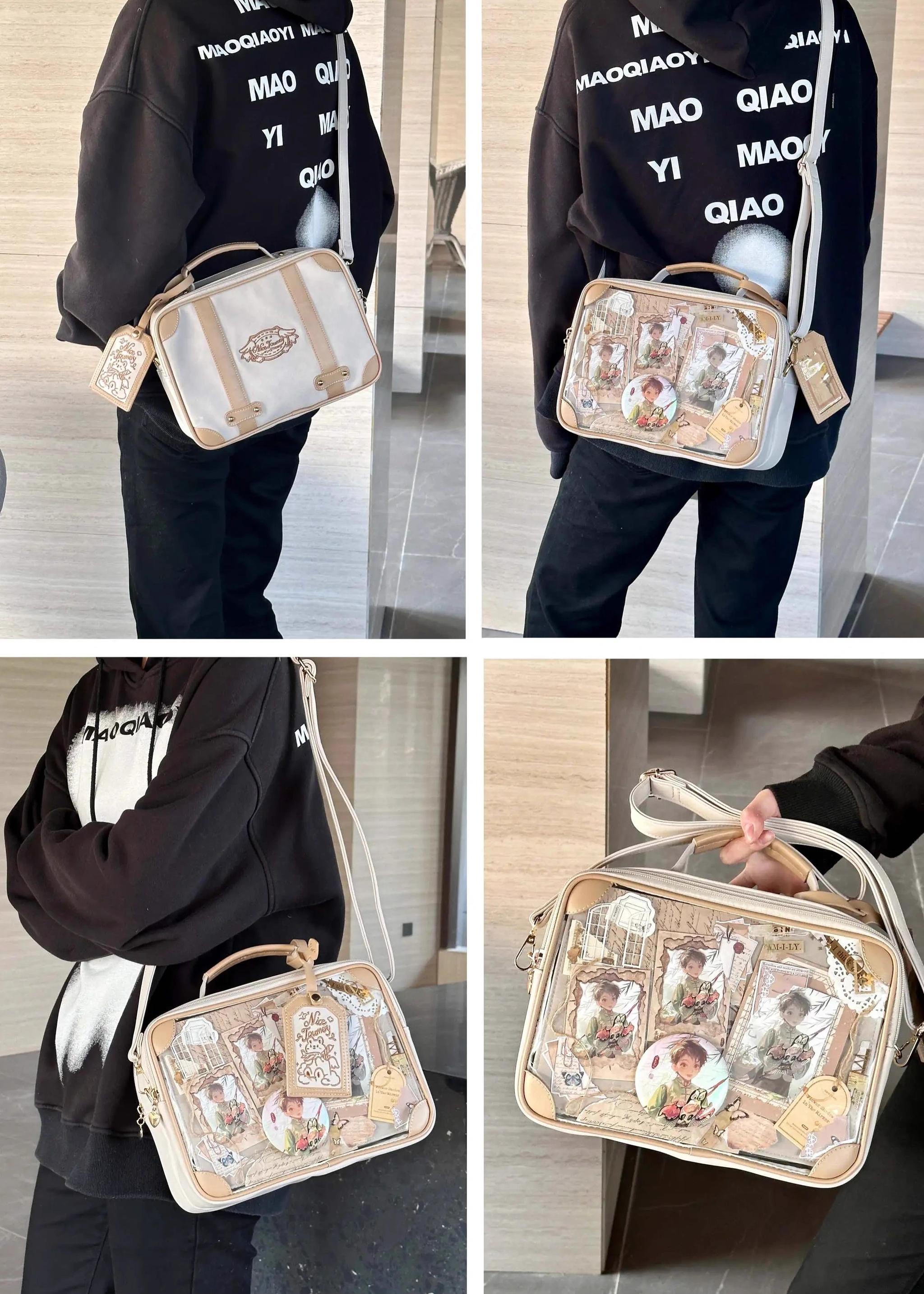 Vintage itabag storage compartment interior partition design organized pockets card holder daily essentials separation collectibles protection