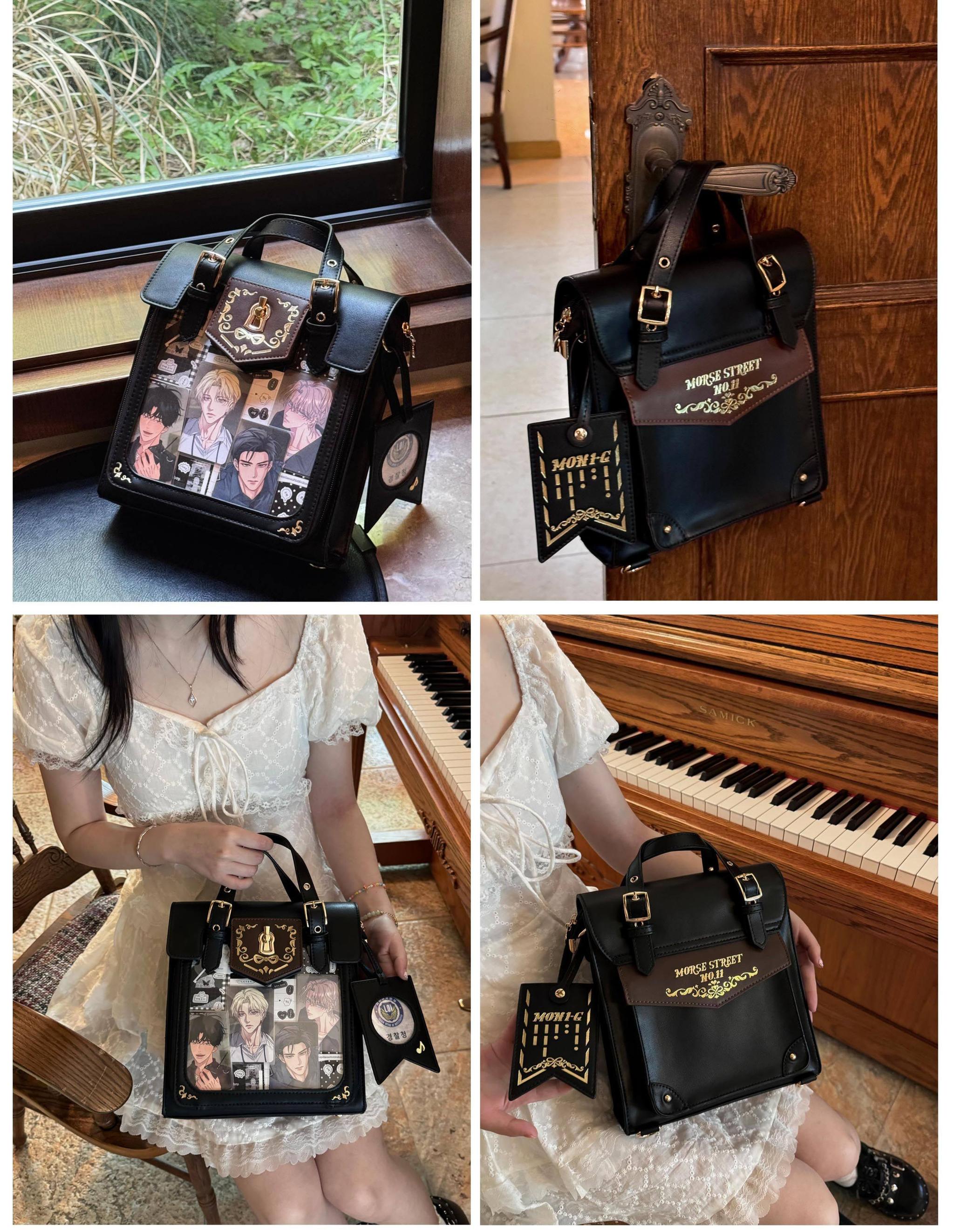Vintage embroidered Jirai Kei ita bag featuring handmade craftsmanship details, artisan construction quality, and authentic imperfections reflecting Japanese aesthetic philosophy