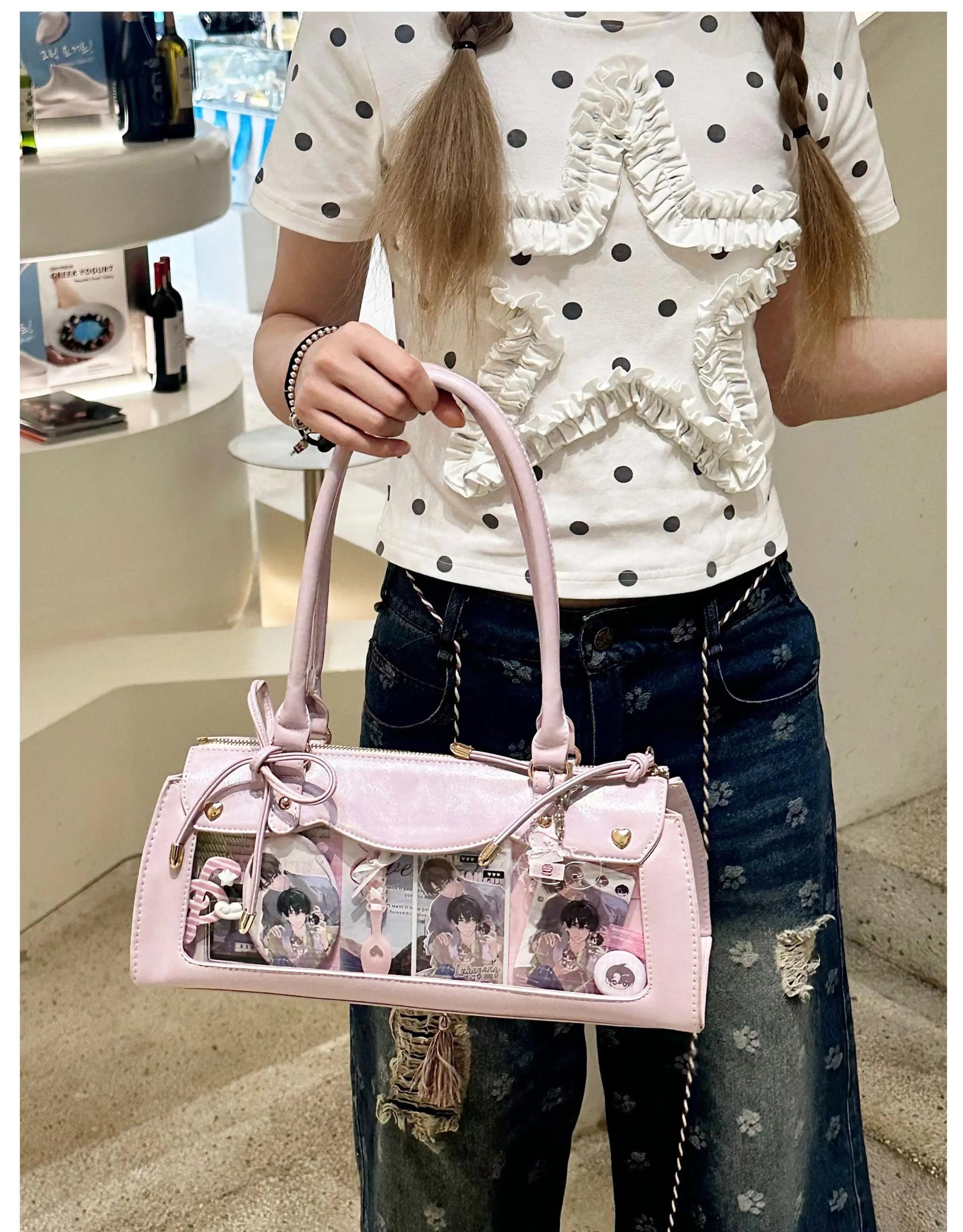 Jirai Kei style baguette itabag collection in multiple color options displaying varied aesthetic preferences