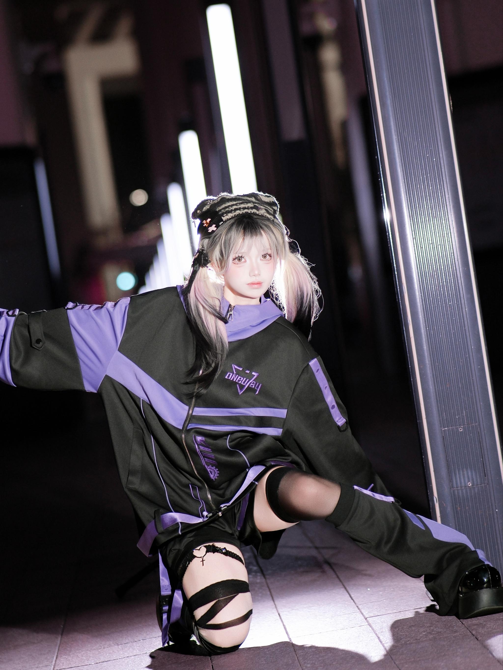 Green white Tenshi Kaiwai oversized hoodie - casual wear styling suggestion for everyday alternative fashion