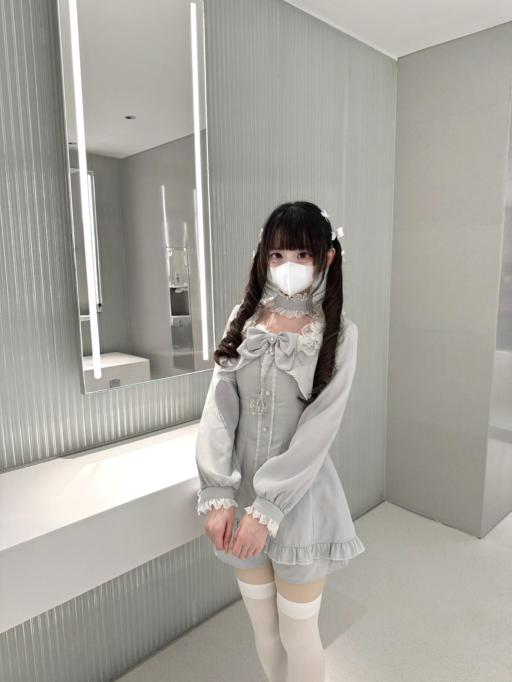 Black and gray Jirai Kei gothic dress and pocketed shorts variants displayed together showing color contrast and design features