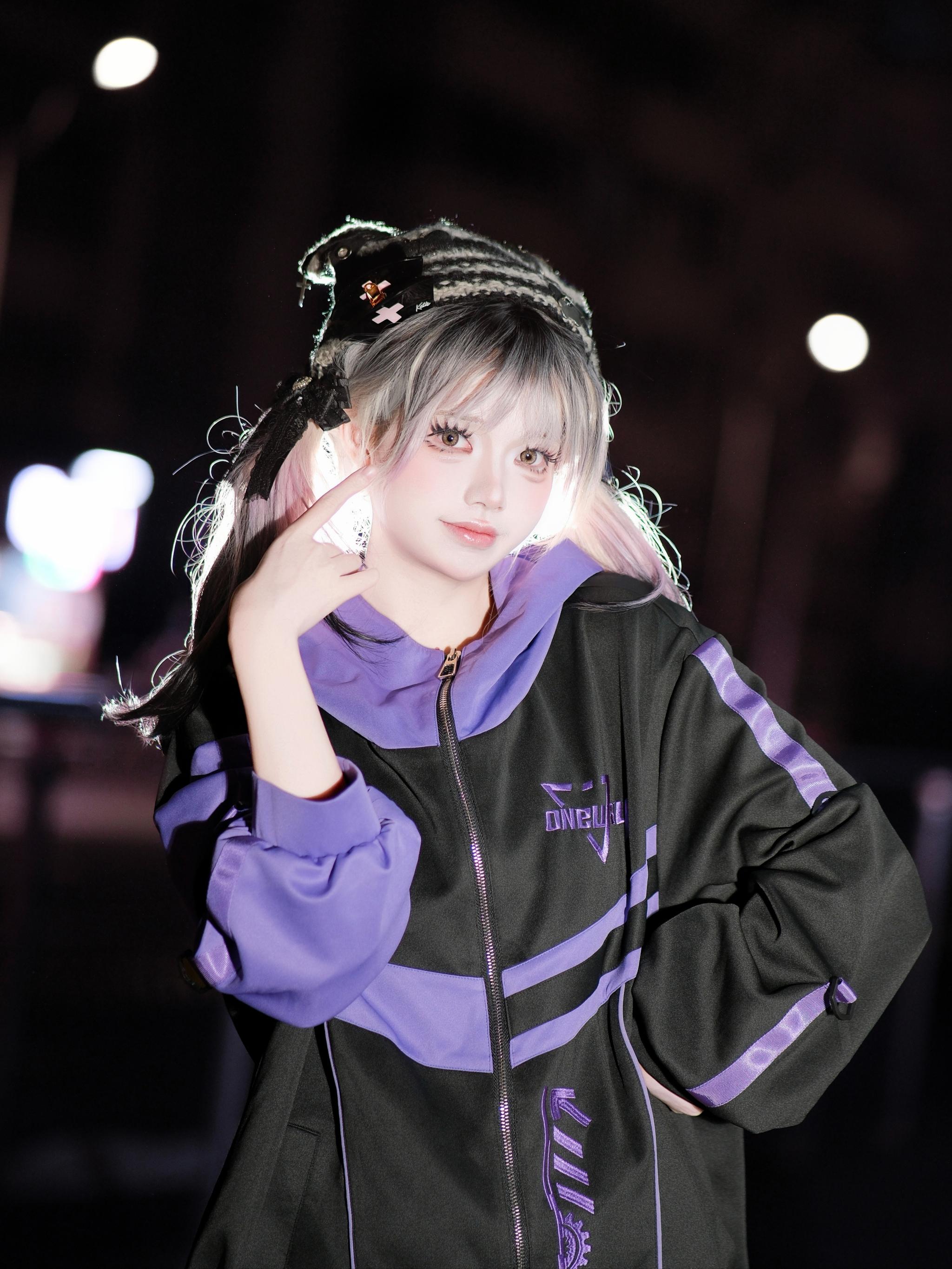 Tenshi Kaiwai oversized hoodie with detachable strap system - detail view of modular design customization