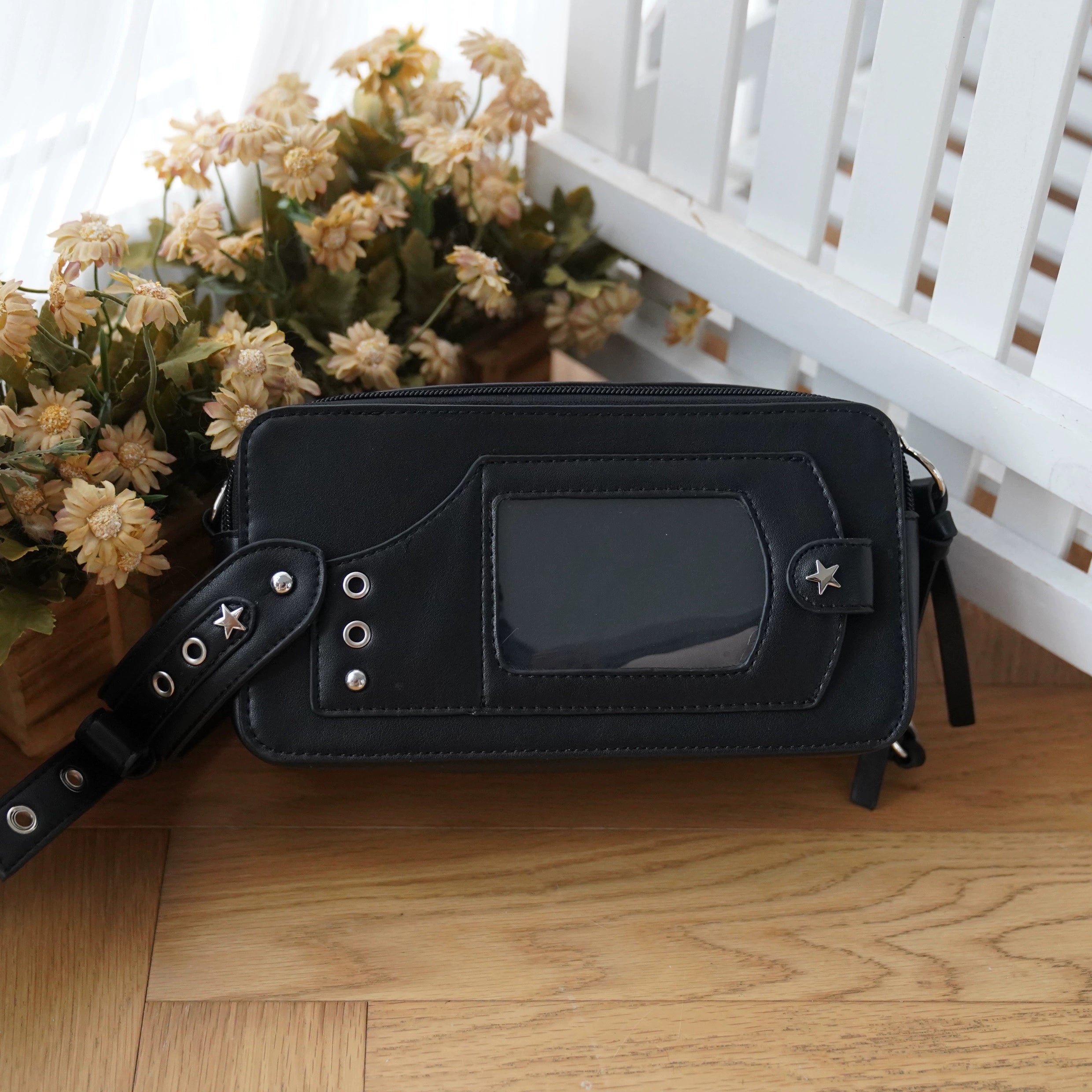 Black jirai kei brick itabag pre order exclusive availability showing edgy mysterious colorway option
