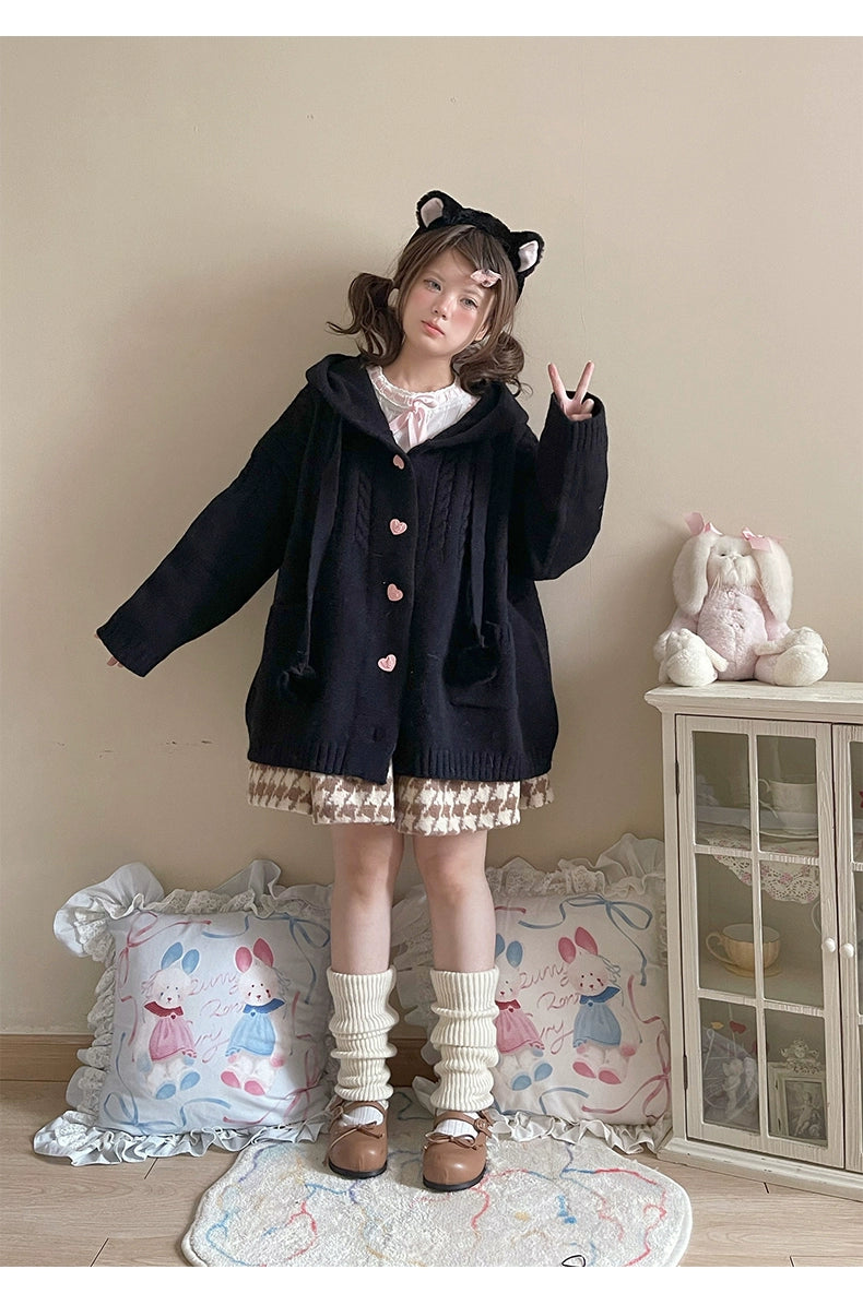 Kawaii Oversized Cardigan Sweater Coat Multicolor - Image 9