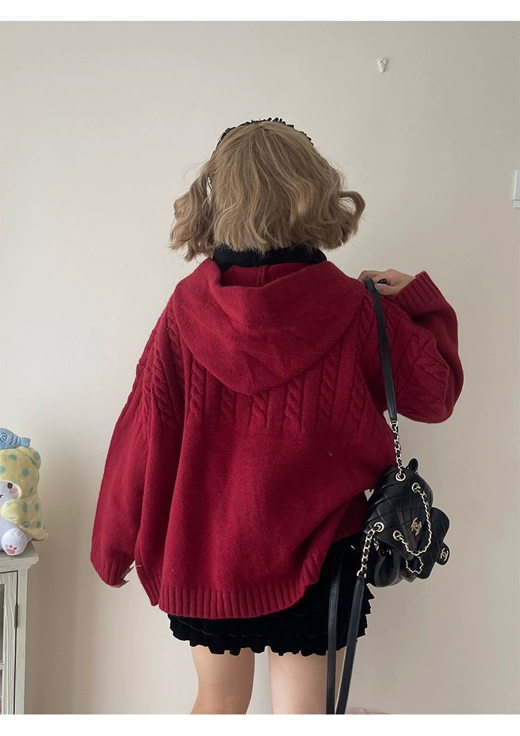 Kawaii Oversized Cardigan Sweater Coat Multicolor - Image 32