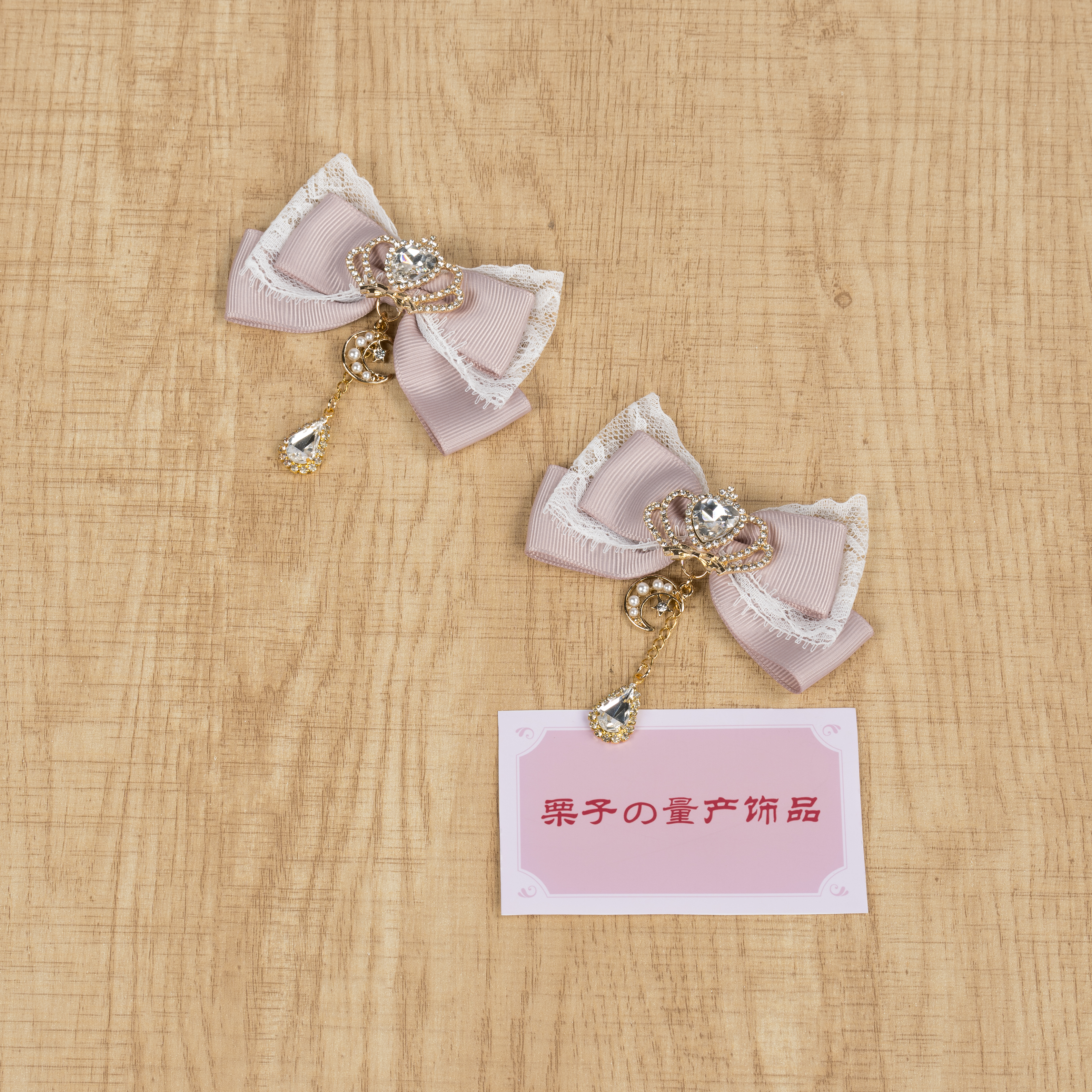 Pastel pink Jirai Kei bow hair clips signature shade innocent provocative aesthetic lace ribbon