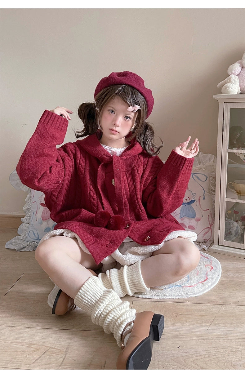 Kawaii Oversized Cardigan Sweater Coat Multicolor - Image 104