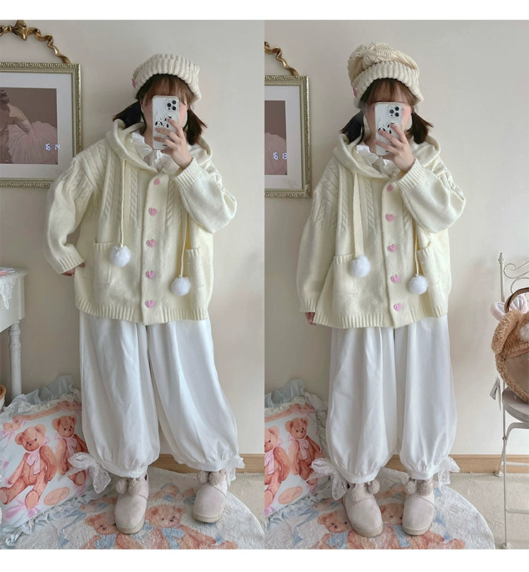 Kawaii Oversized Cardigan Sweater Coat Multicolor - Image 174