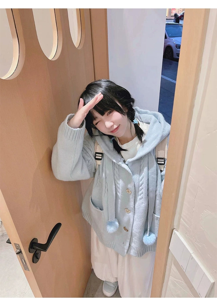 Kawaii Oversized Cardigan Sweater Coat Multicolor - Image 245