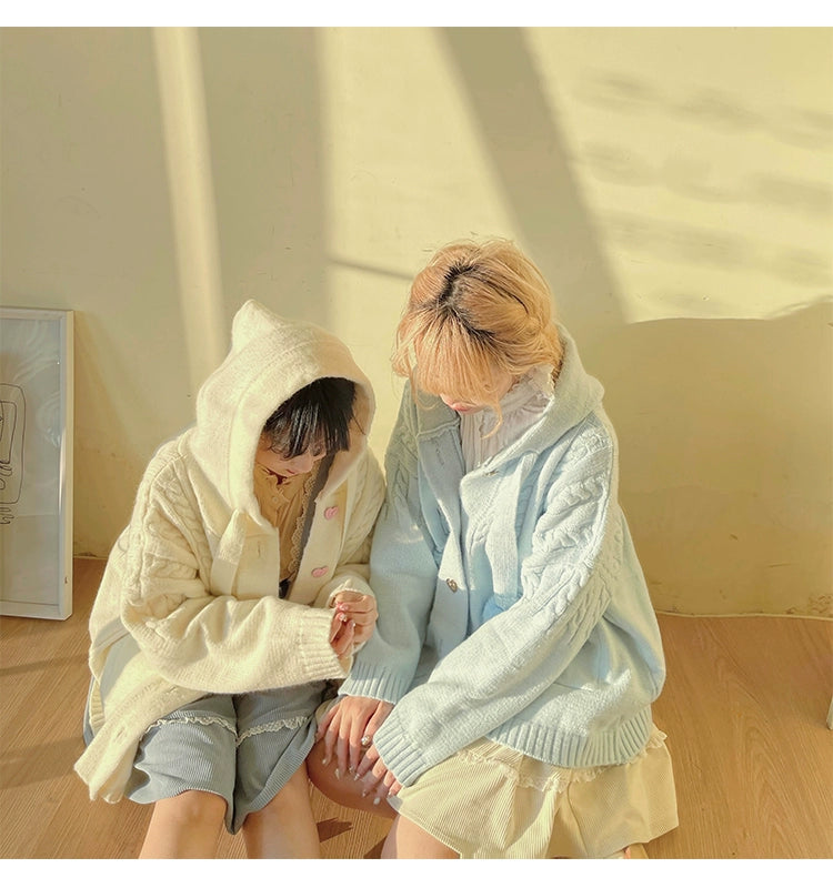 Kawaii Oversized Cardigan Sweater Coat Multicolor - Image 44