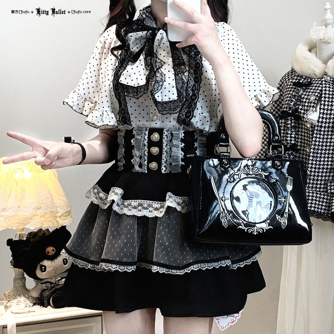 Water Blue Ryousangata Tiered Skirt Gift Ready - Jirai Kei Tenshi Aesthetic Ruffle Present Packaging