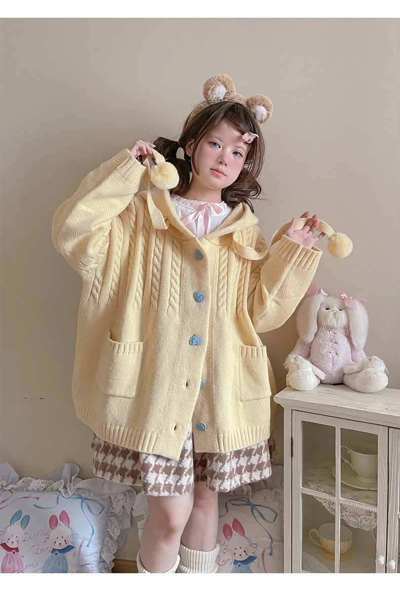 Kawaii Oversized Cardigan Sweater Coat Multicolor - Image 56