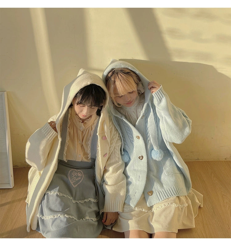 Kawaii Oversized Cardigan Sweater Coat Multicolor - Image 43
