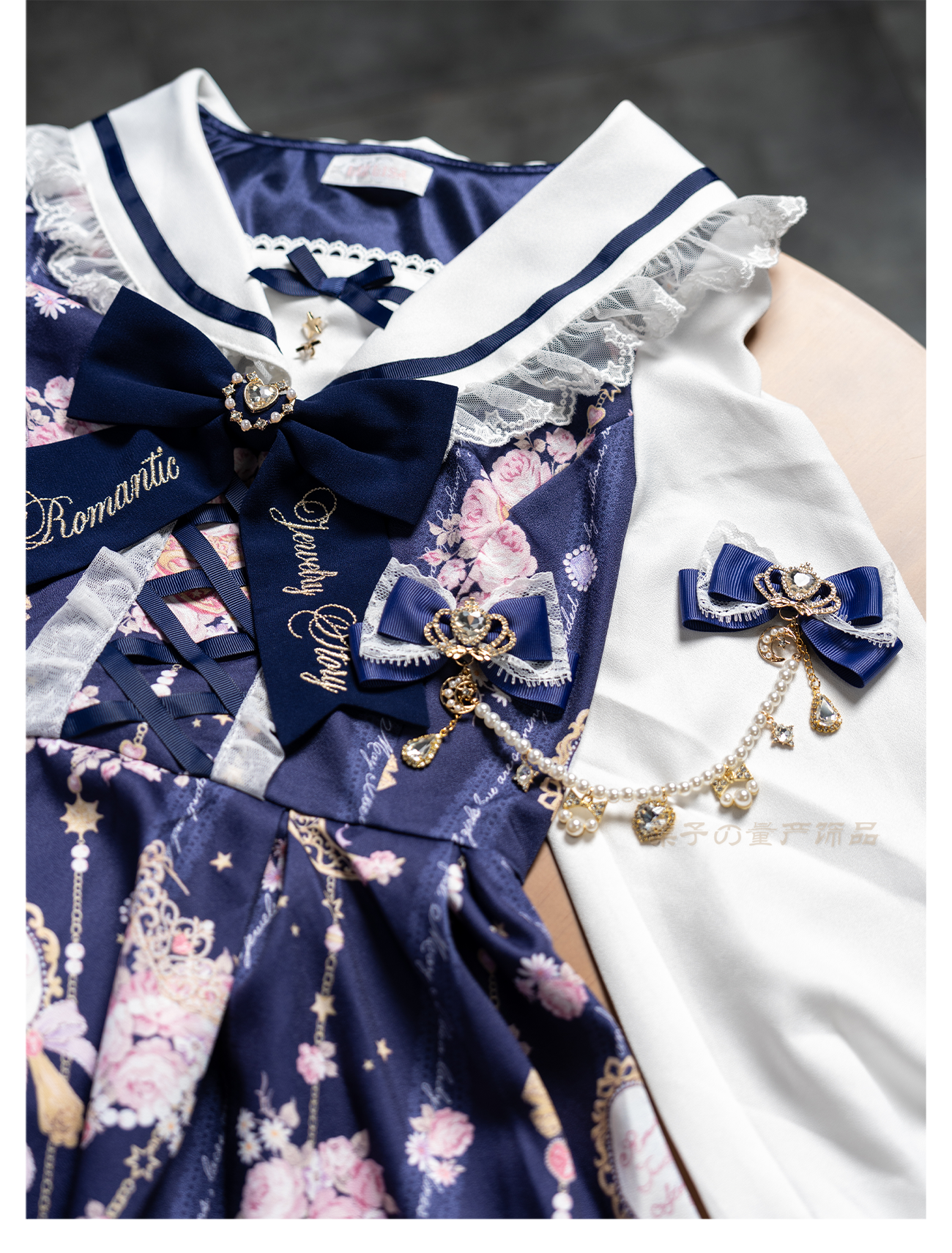 Jirai Kei white bow hair clips with satin finish romantic femininity crown rhinestone details
