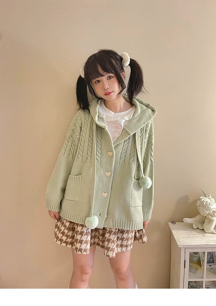 Kawaii Oversized Cardigan Sweater Coat Multicolor - Image 45