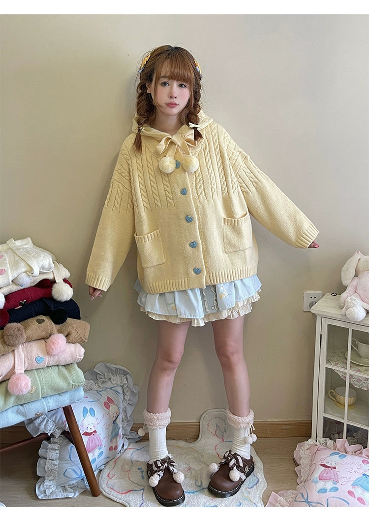 Kawaii Oversized Cardigan Sweater Coat Multicolor - Image 24