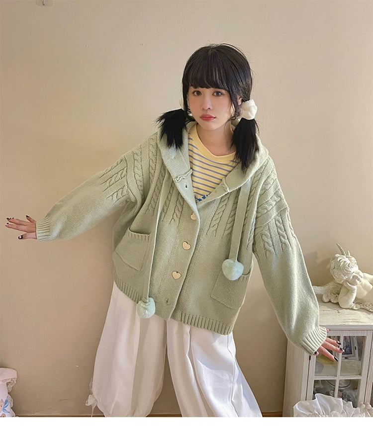 Kawaii Oversized Cardigan Sweater Coat Multicolor - Image 117