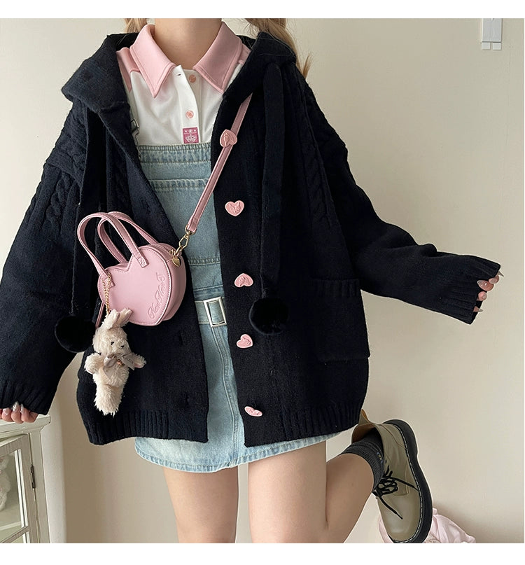 Kawaii Oversized Cardigan Sweater Coat Multicolor - Image 76