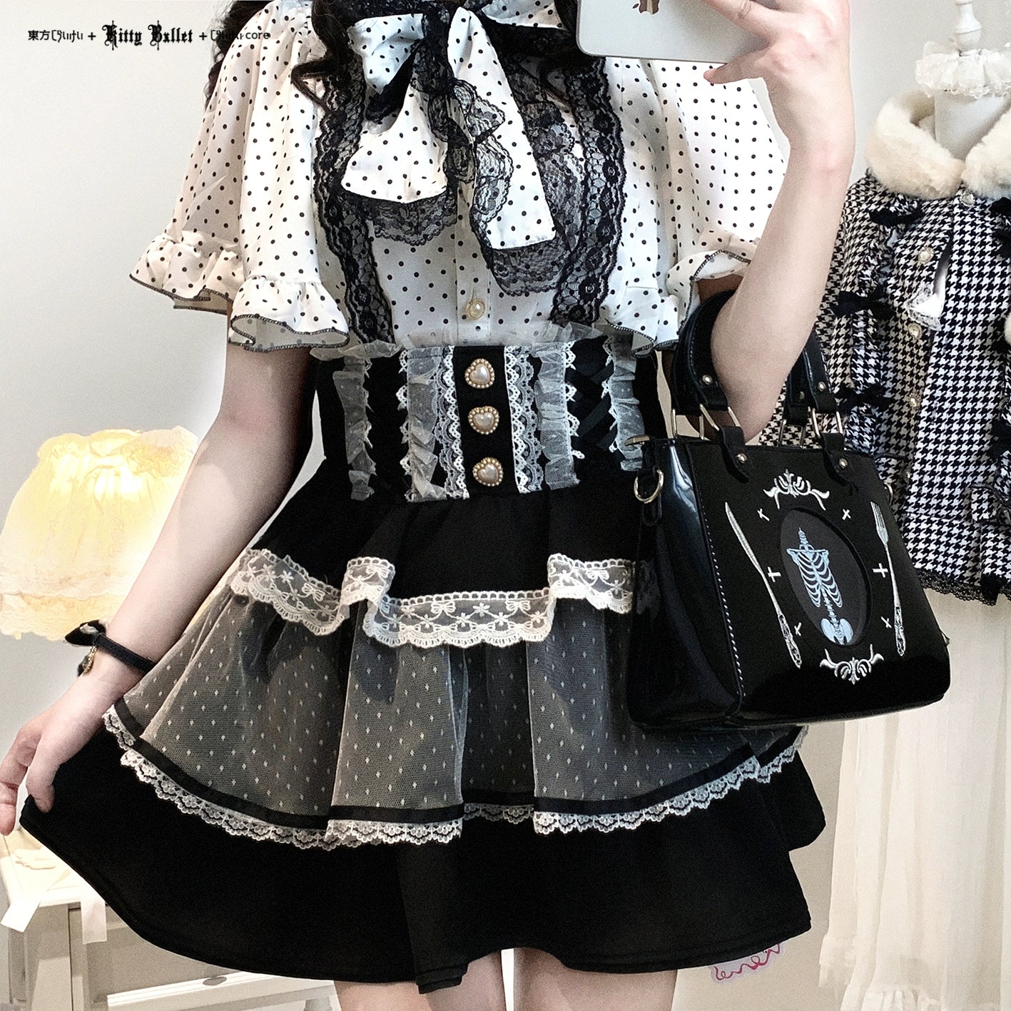 Ryousangata Tiered Skirt Event Ready - Jirai Kei High-Waist Ruffle Fashion Show Festival Performance Wear