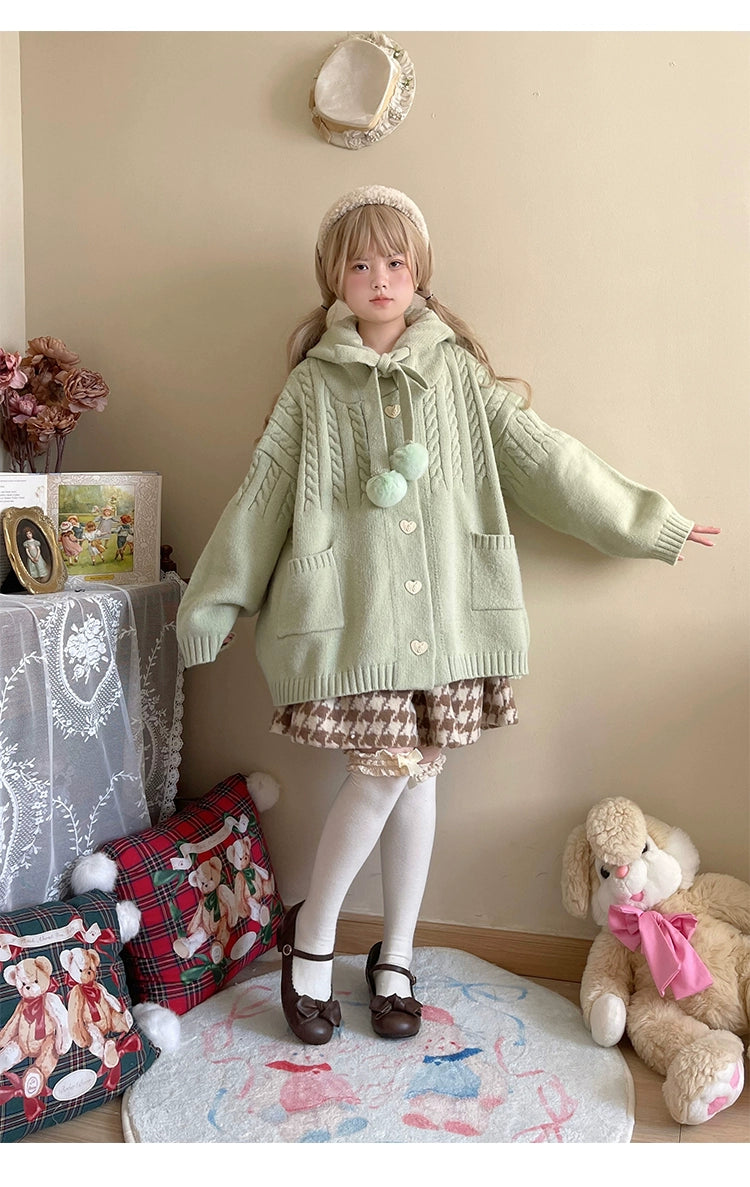 Kawaii Oversized Cardigan Sweater Coat Multicolor - Image 6