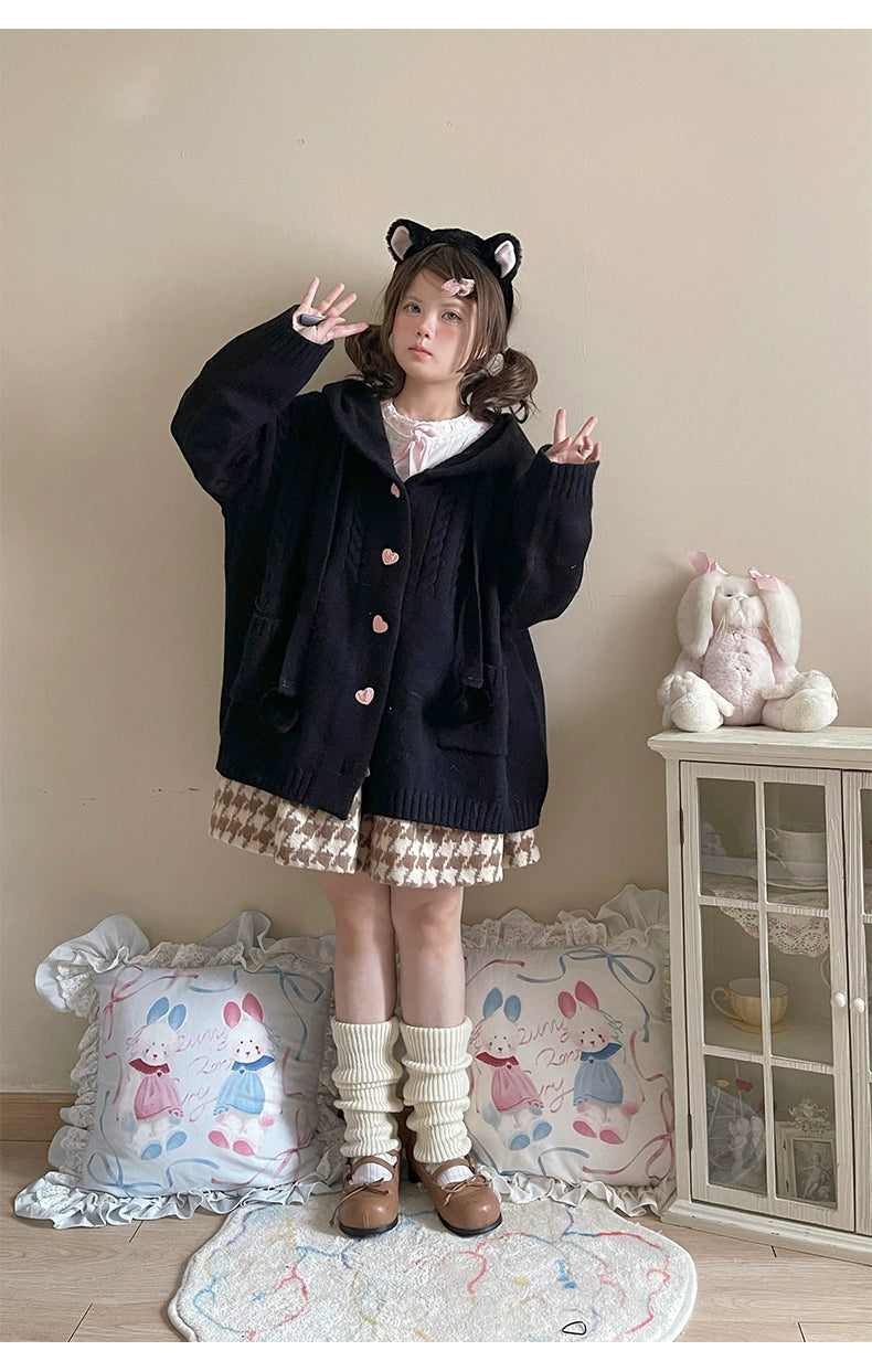 Kawaii Oversized Cardigan Sweater Coat Multicolor - Image 89