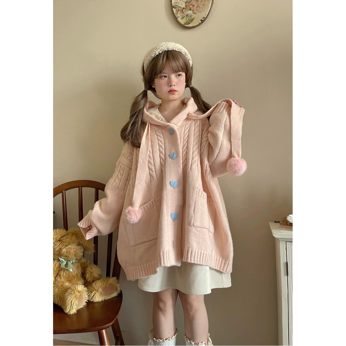 Kawaii Oversized Cardigan Sweater Coat Multicolor - Image 139