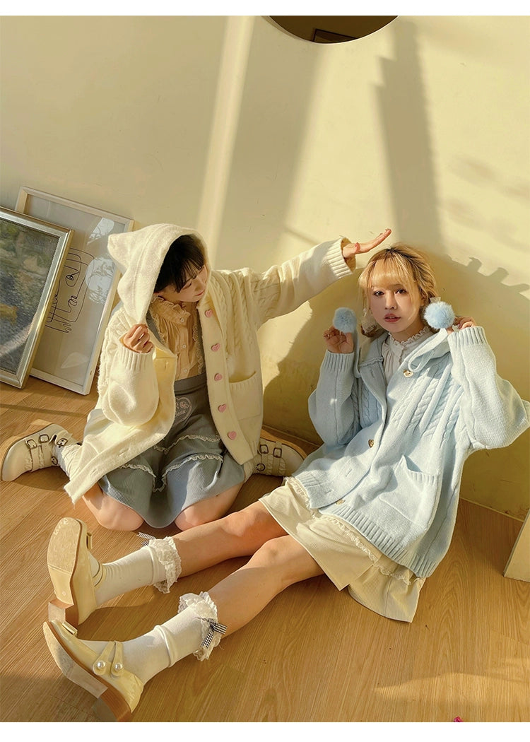 Kawaii Oversized Cardigan Sweater Coat Multicolor - Image 96