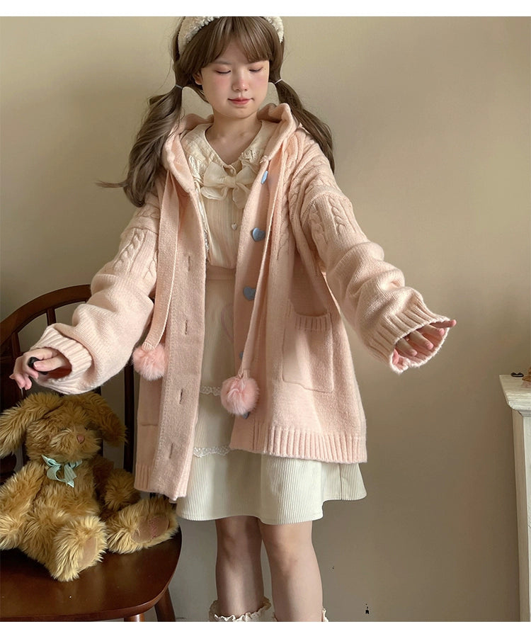 Kawaii Oversized Cardigan Sweater Coat Multicolor - Image 118