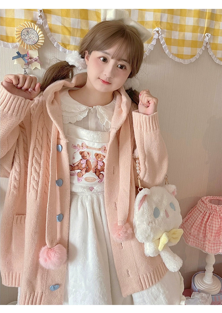 Kawaii Oversized Cardigan Sweater Coat Multicolor - Image 217