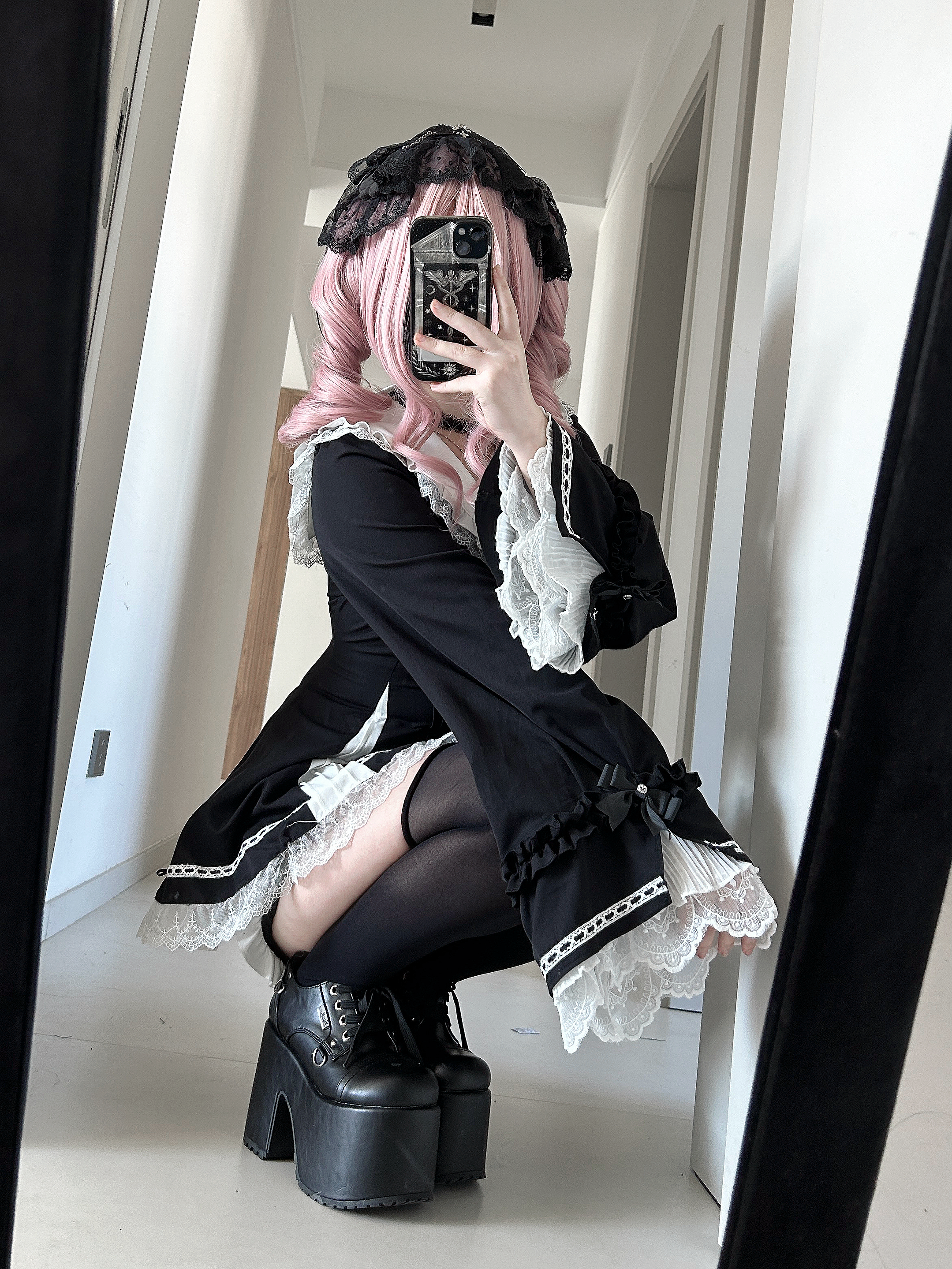 Jirai Kei hime dress handmade quality highlights, artisanal construction details, and authentic subculture fashion credentials for discerning alternative style enthusiasts