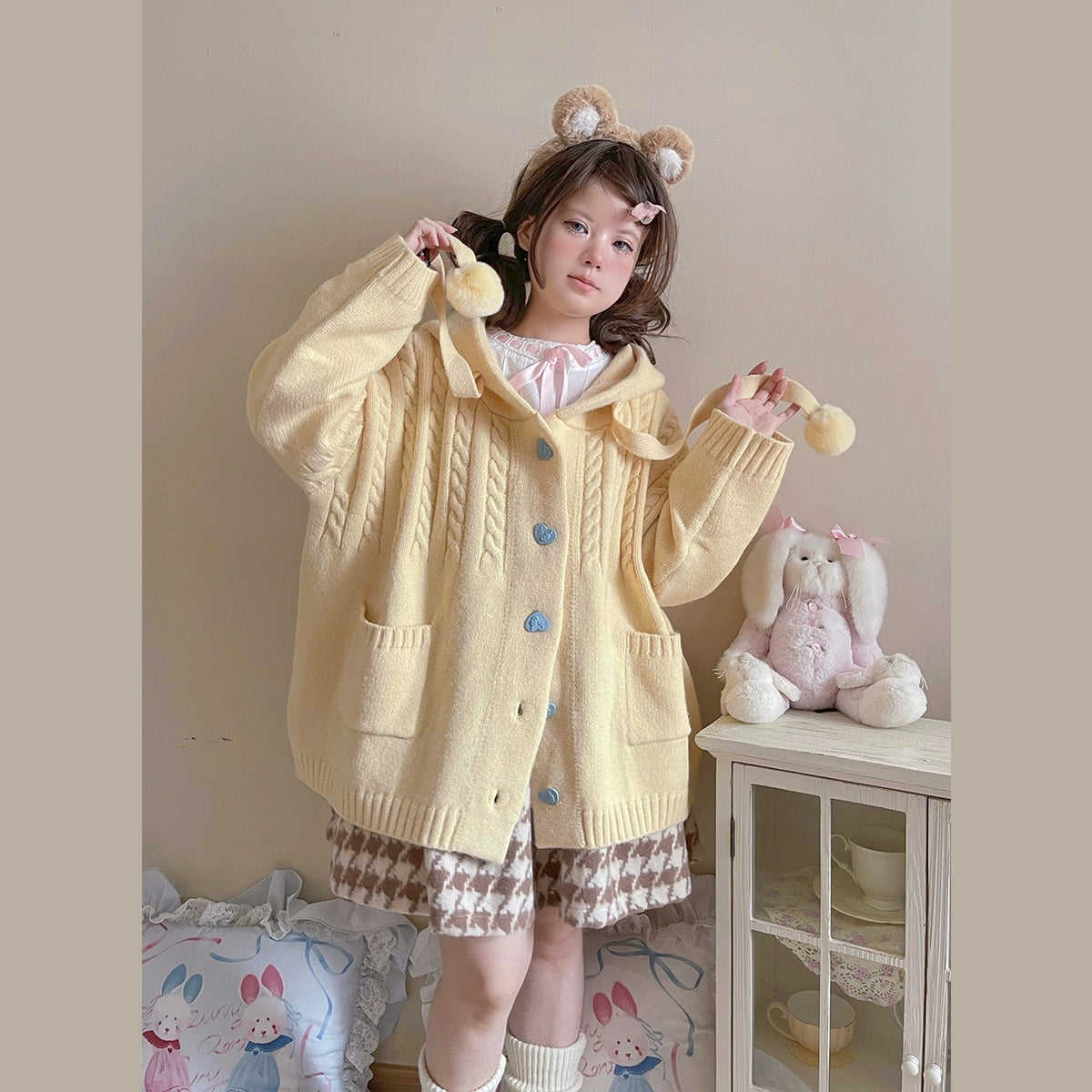 Kawaii Oversized Cardigan Sweater Coat Multicolor - Image 97
