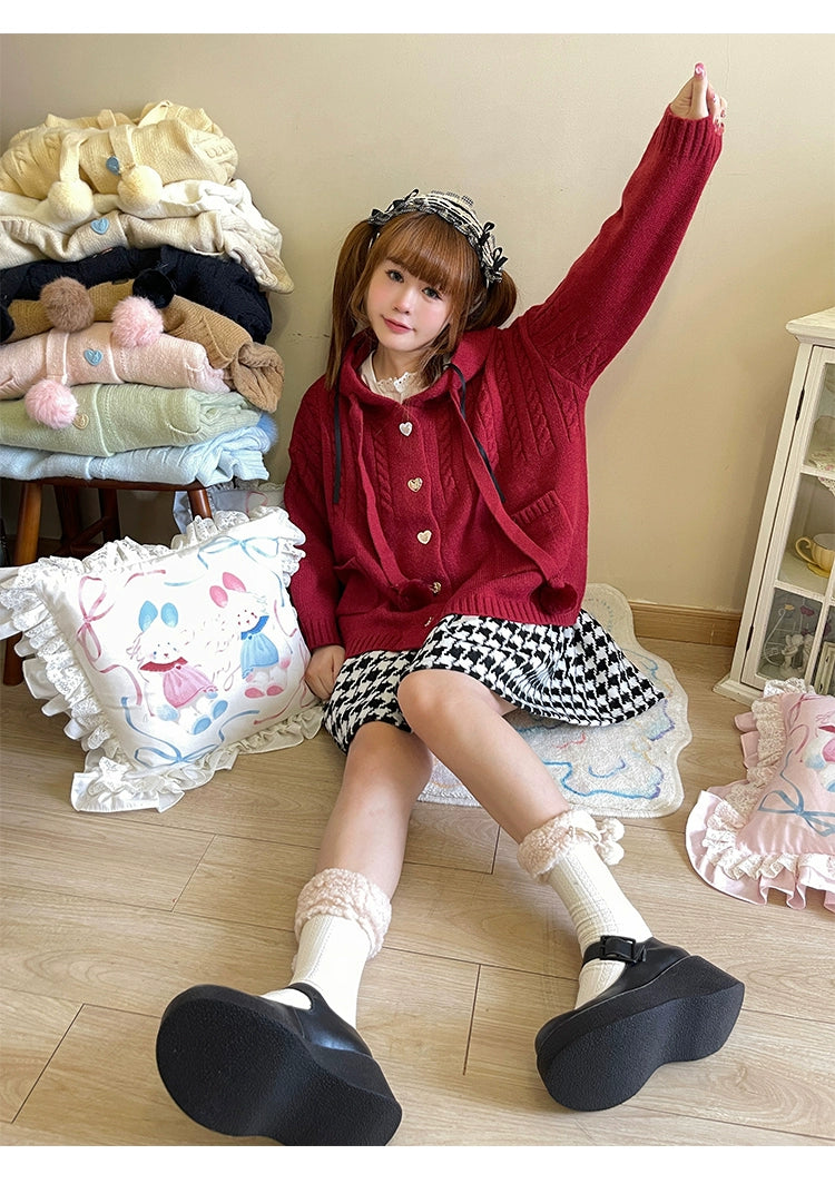 Kawaii Oversized Cardigan Sweater Coat Multicolor - Image 107