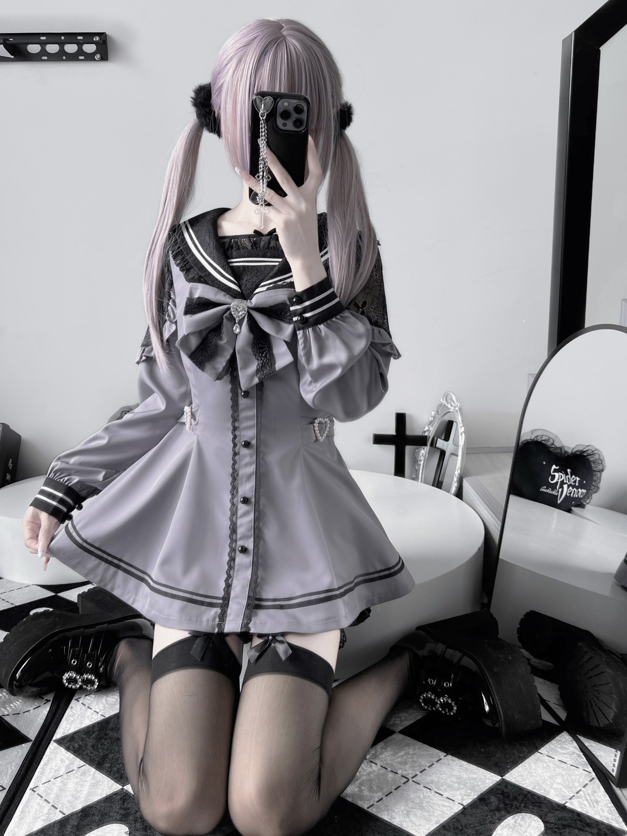 Sailor Jirai Kei dress set behind-the-scenes production quality control manufacturing details