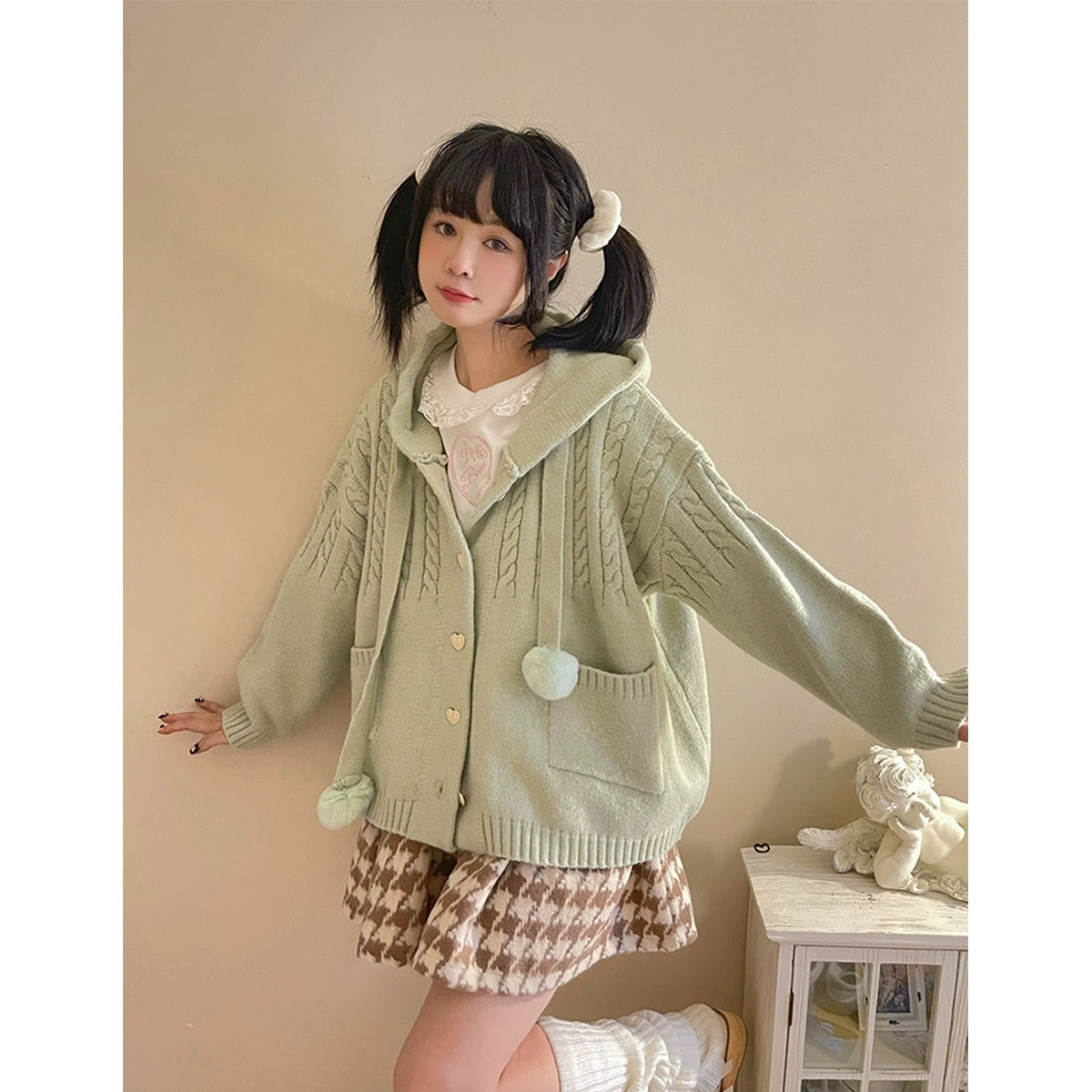 Kawaii Oversized Cardigan Sweater Coat Multicolor - Image 177