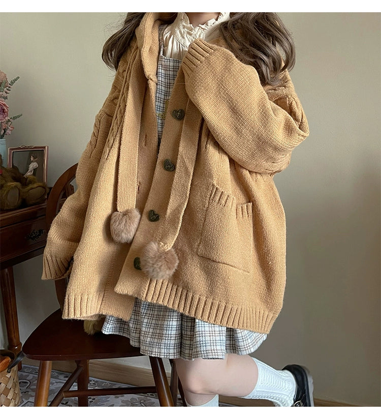 Kawaii Oversized Cardigan Sweater Coat Multicolor - Image 84