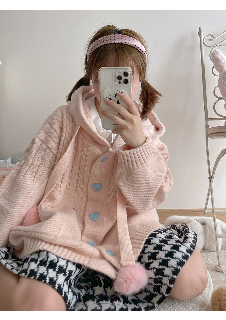 Kawaii Oversized Cardigan Sweater Coat Multicolor - Image 58