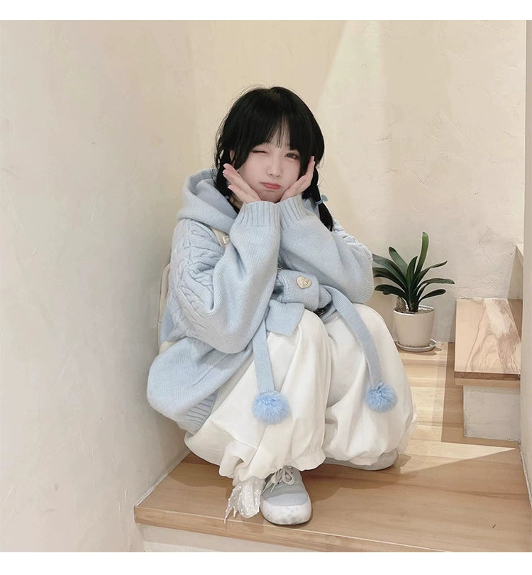 Kawaii Oversized Cardigan Sweater Coat Multicolor - Image 150