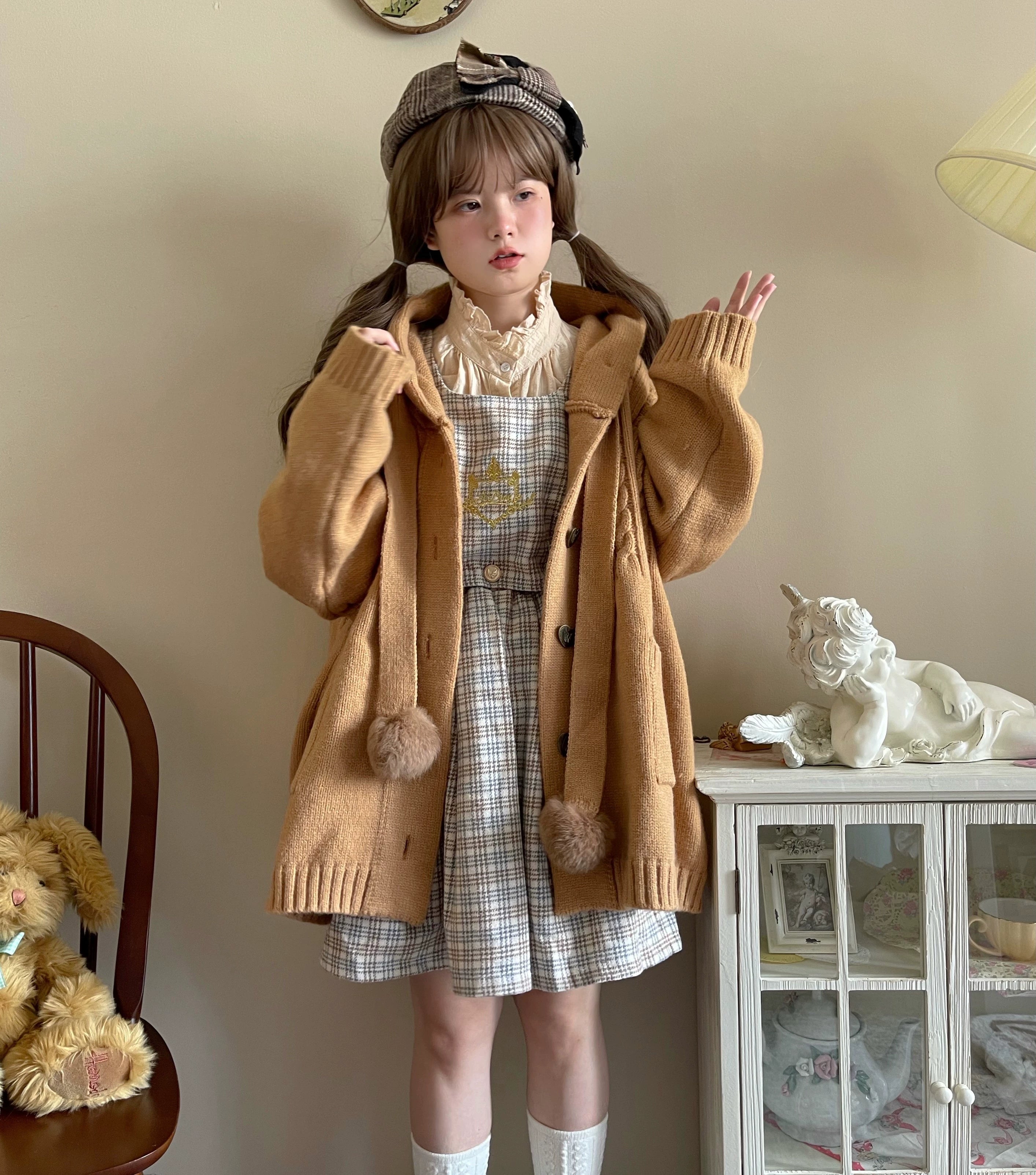 Kawaii Oversized Cardigan Sweater Coat Multicolor - Image 71
