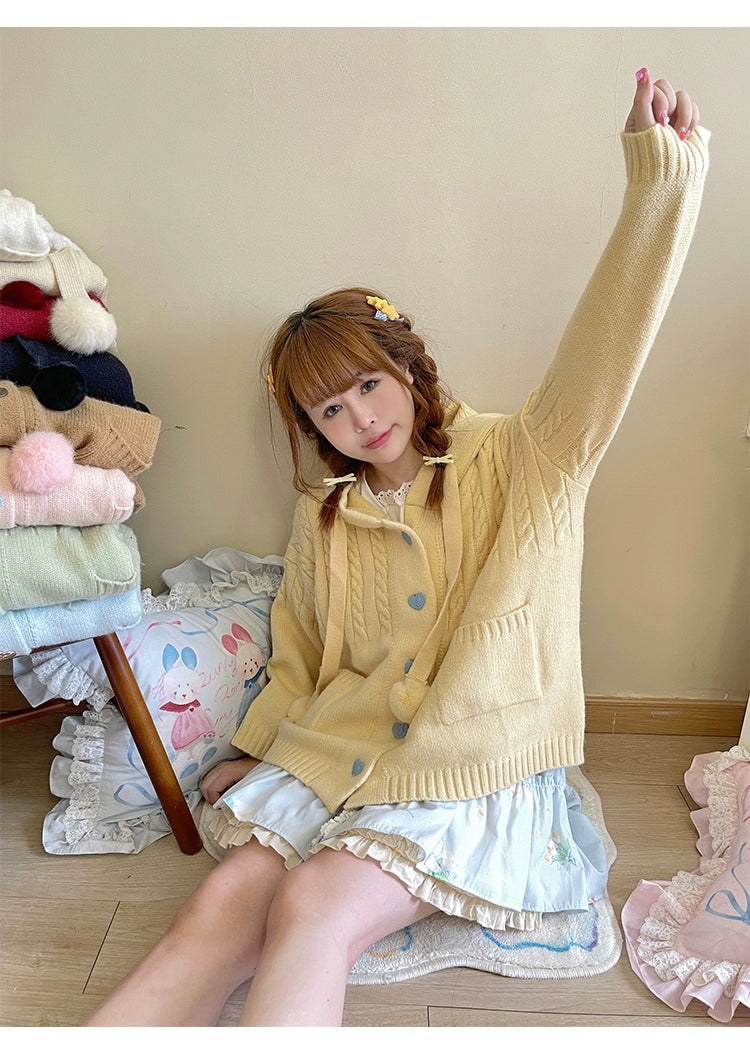 Kawaii Oversized Cardigan Sweater Coat Multicolor - Image 160