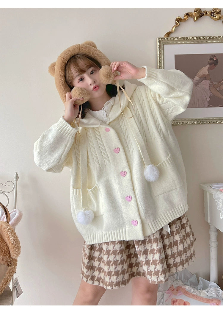 Kawaii Oversized Cardigan Sweater Coat Multicolor - Image 38
