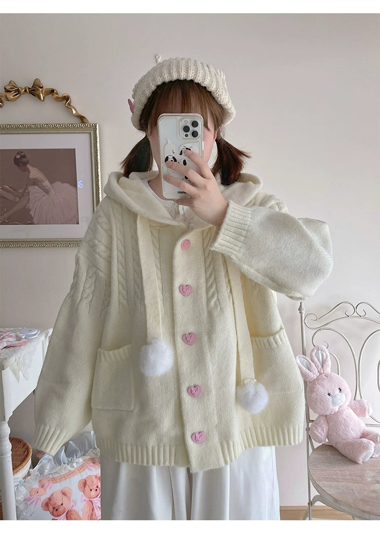 Kawaii Oversized Cardigan Sweater Coat Multicolor - Image 19