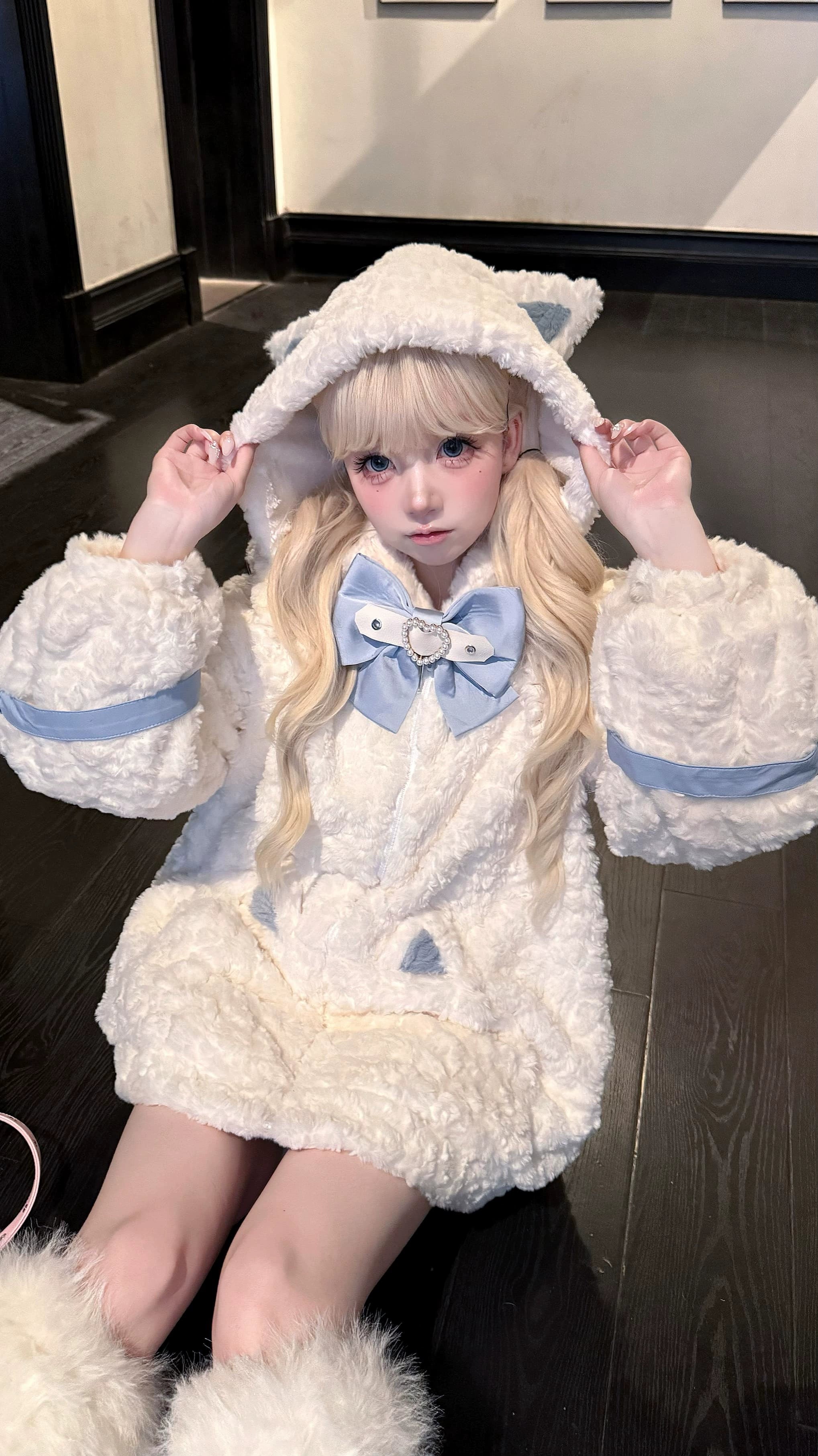 Jirai Kei fleece coat brand aesthetic representation, embodying subculture values of individuality, rebellion, and kawaii fashion philosophy