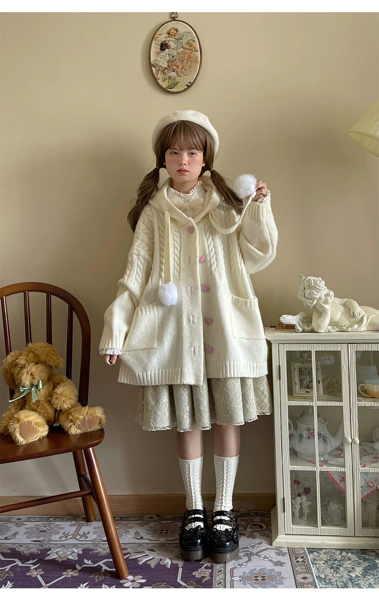 Kawaii Oversized Cardigan Sweater Coat Multicolor - Image 87