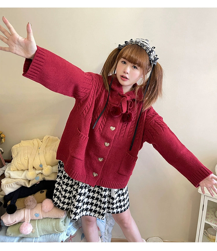 Kawaii Oversized Cardigan Sweater Coat Multicolor - Image 101