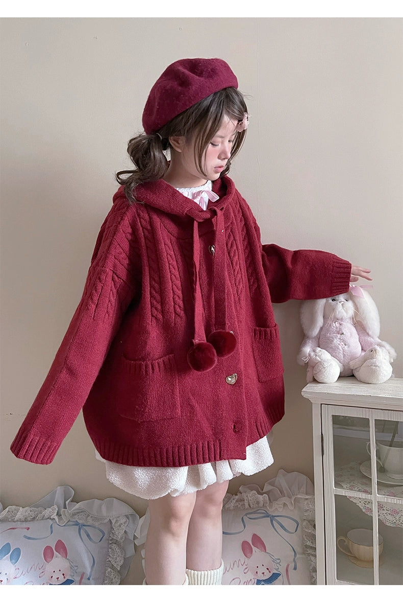Kawaii Oversized Cardigan Sweater Coat Multicolor - Image 100