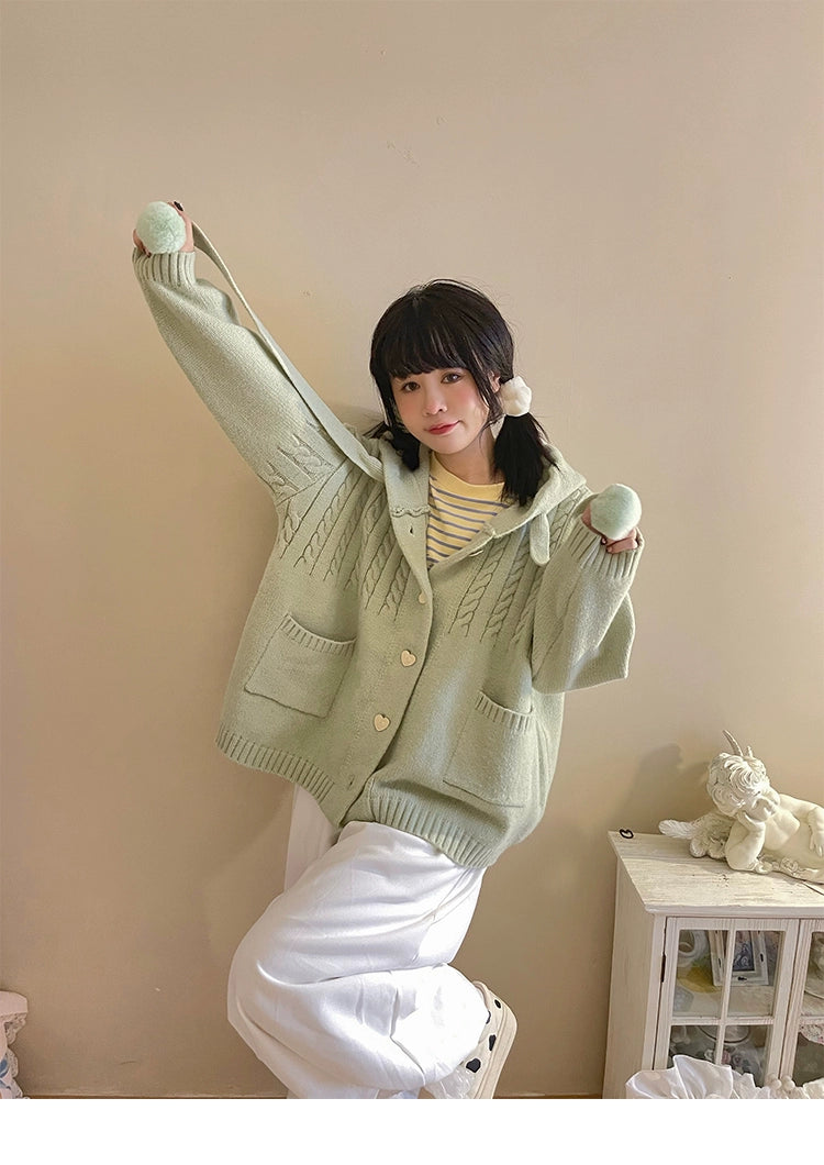 Kawaii Oversized Cardigan Sweater Coat Multicolor - Image 80