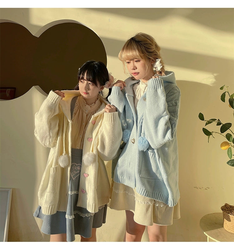 Kawaii Oversized Cardigan Sweater Coat Multicolor - Image 190