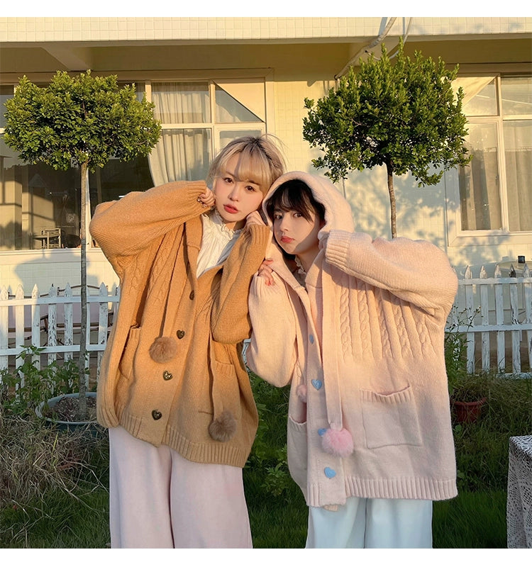 Kawaii Oversized Cardigan Sweater Coat Multicolor - Image 79