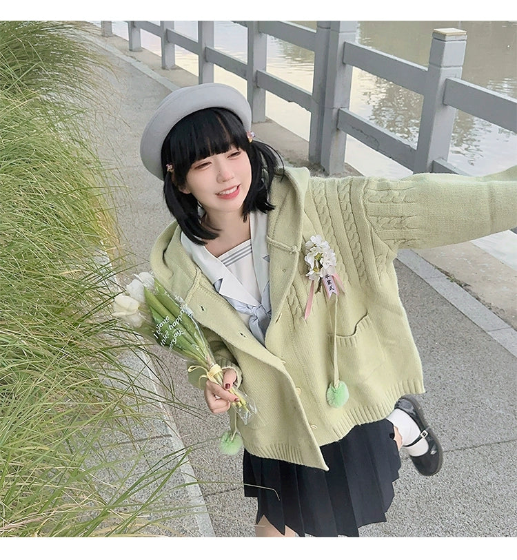 Kawaii Oversized Cardigan Sweater Coat Multicolor - Image 18