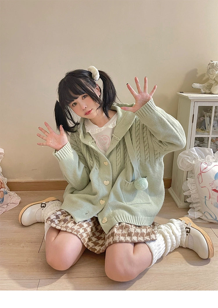 Kawaii Oversized Cardigan Sweater Coat Multicolor - Image 115